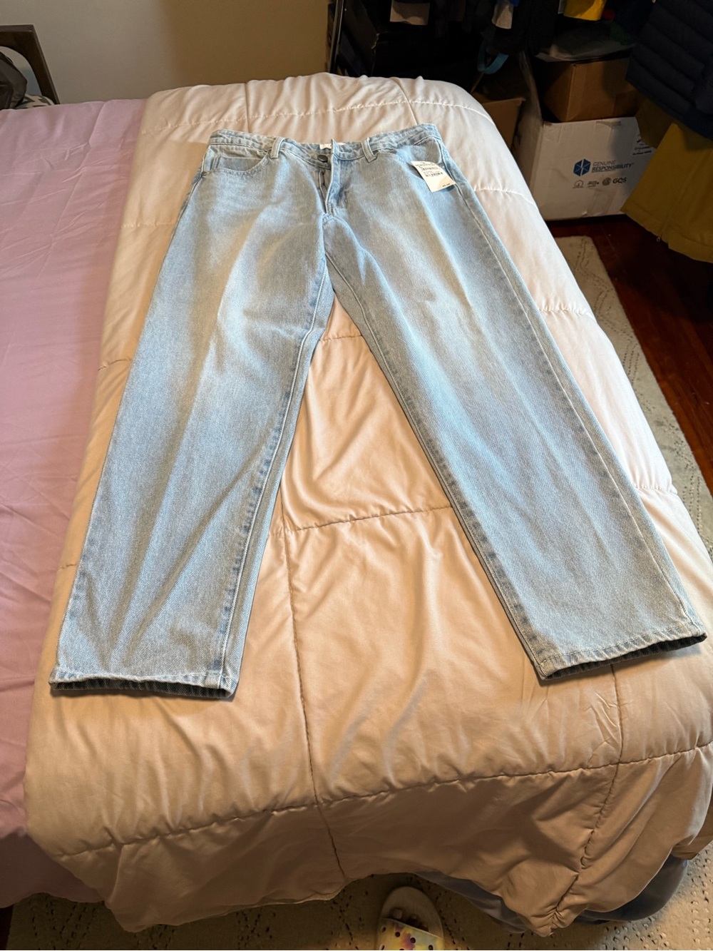 bp Light Blue women's Straight Jeans